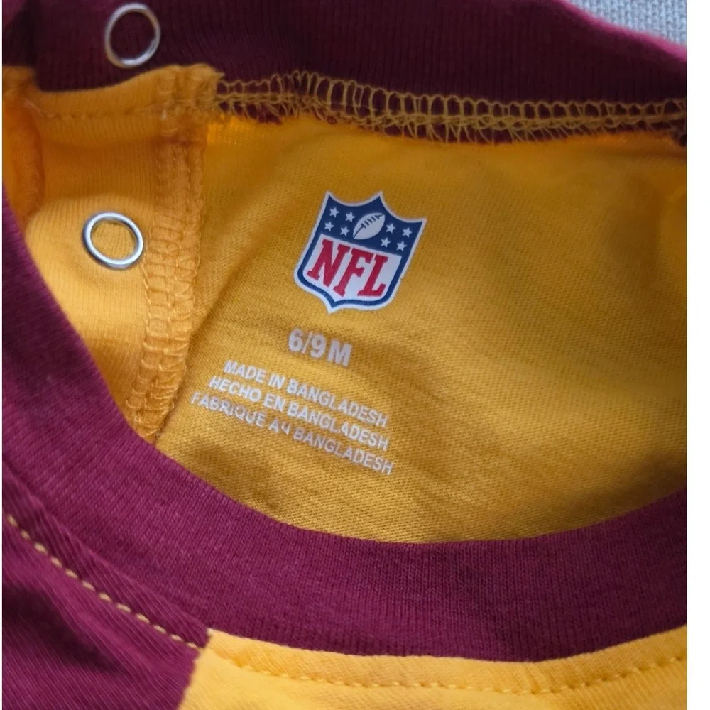 NFL Washington Commanders Baby Bodysuit Pants Set Burgundy Gold 6/9M unisex